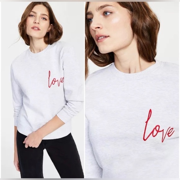 French Connection Love Embroidered Sweatshirt - Picture 3 of 7